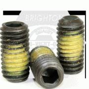 CUP POINT SOCKET SET SCREWS, CUP POINT, NYLON PATCH, THERMAL BLACK OXIDE, ALLOY (INCH)