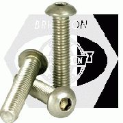 METRIC STAINLESS A2 BUTTON SOCKET CAP, ISO 7380